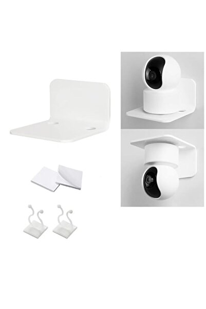 Generic رفوف حائط عائمة بيضاء، قطعة واحدة، لكاميرات المراقبة، وأجهزة مراقبة ا...