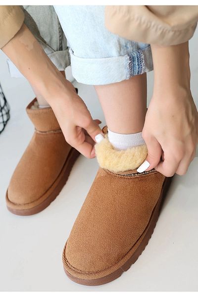 ufukmoda Elsa Tan Suede Boots