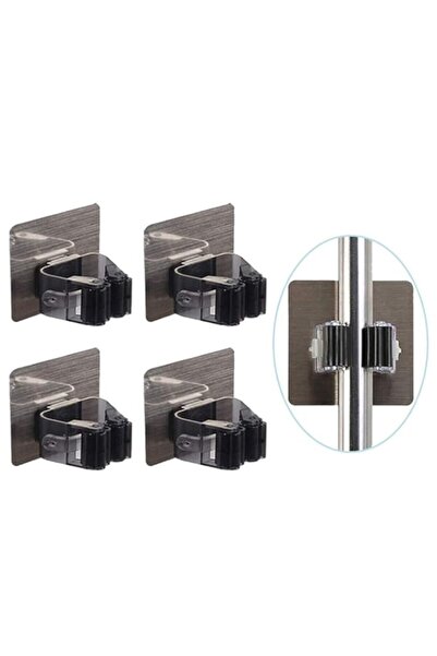 Generic AMERTEER 4 PCS Mop And Broom Holder Wall Mount, Self Adhesive Broom H...