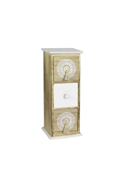 Generic وحدة تخزين بثلاثة أدراج من هوم ديكو فاكتوري - خشب بوهيمي