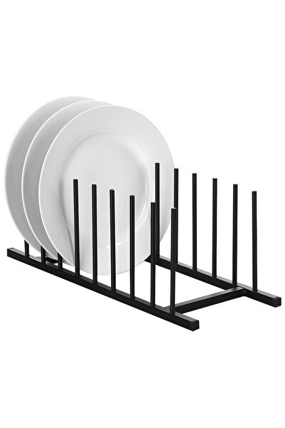 shumee Black metal plate cover and stand 34.5x12.5x12 cm