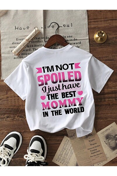SVART WEAR تي شيرت بناتي مطبوع عليه Best Mommy Mom مصنوع من القطن بنسبة 100%