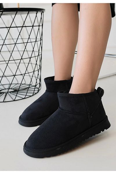 ufukmoda Elsa Black Suede Boots