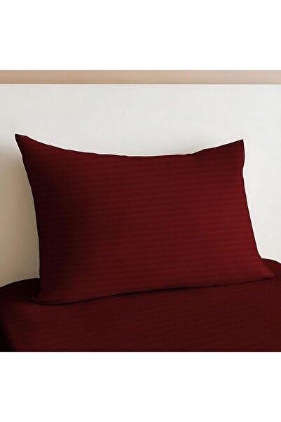 MAXQON Extra Deep Fitted Elastic Bedsheet Set With Pillow Covers (Maroon, Single (90x190+30CM))