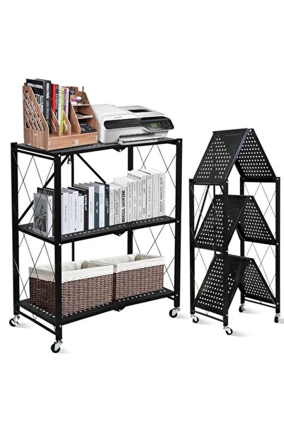Generic SKY-TOUCH Shelf Foldable Storage Shelving Unit 3 Tier, Storage Shelve...