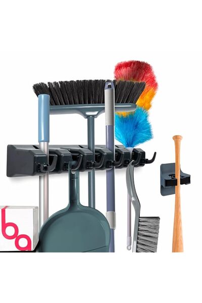 Generic 2 Pack Broom Holder w/Mop Gripper - Self Adhesive, No-Drilling, Wall ...