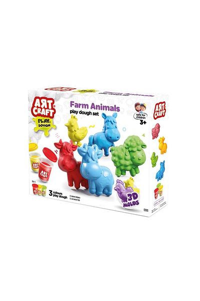 Kanonik Education 03993 Art Craft Farm Animals Dough Set 168 Gr -Fentoys