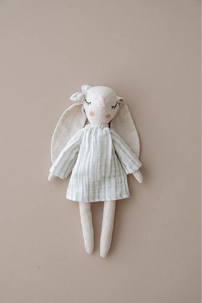TBA COLLECTION Girl Rabbit Sleeping Companion |   Line Series -Blue