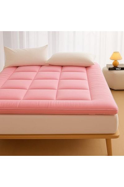MAXQON Microfiber Mattress Topper 6CM Thickness (Pink, Super King 200x200x6CM)