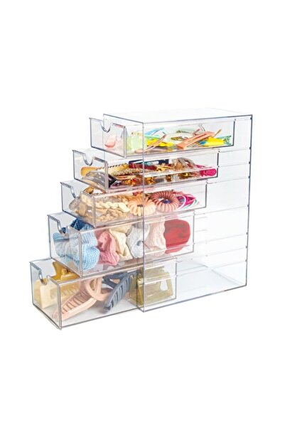 Generic BERVYOSW Clear Acrylic 5 Drawers Storage Organizer for Hair Accessori...