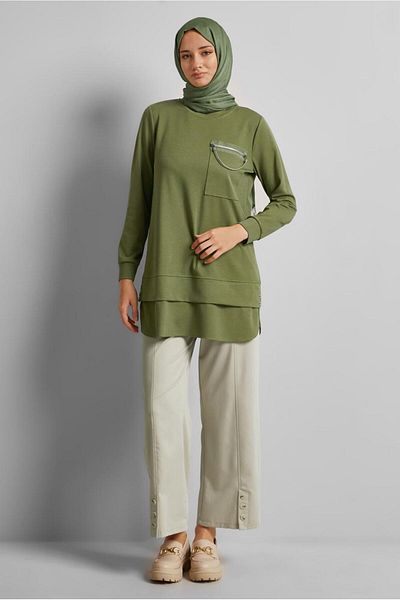 Alvina Chain ​​Detail Tracksuit Tunic 45628
