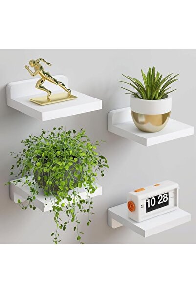 Generic 4 Pcs Floating Shelves For Wall, Rustic Wood Small Walls Mounted Shel...