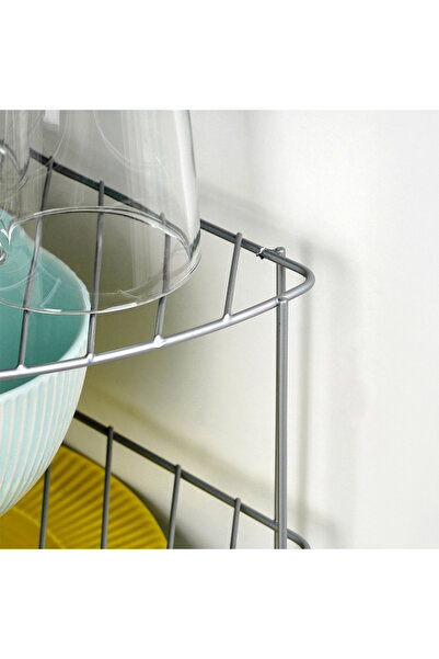 shumee Grey metal kitchen corner shelf 23x23x21.5 cm