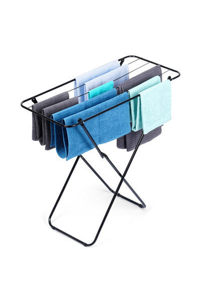 shumee Black metal folding clothesline 93x43x88 cm