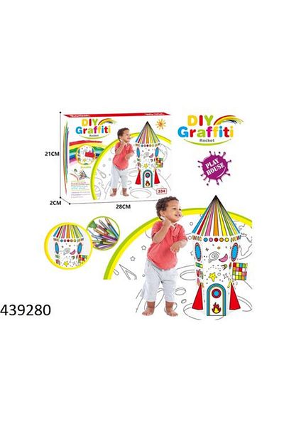 Toybox Doodle DIY Graffity Rocket 3D Coloring Cardboard Making DIY