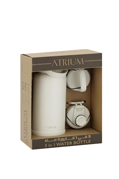 Atrium Double Wall Vacuum Tumbler 650ml with 3 Interchangeable Caps for Hot & Cold Drinks