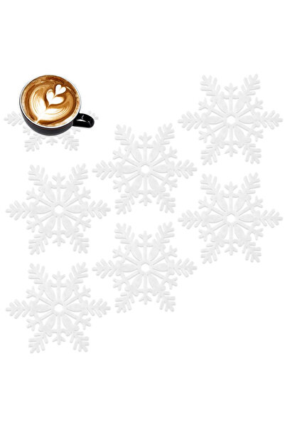 shumee White felt coasters 13.5 cm 6 pcs.