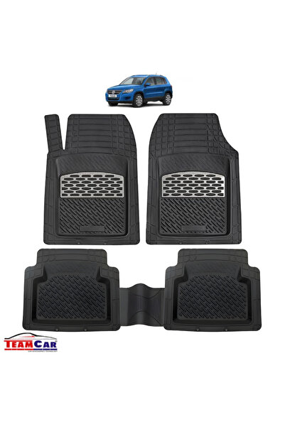 TEAMCAR Covorașe auto tip tavă compatibile cu Volkswagen Tiguan AD1 SUV (2007...