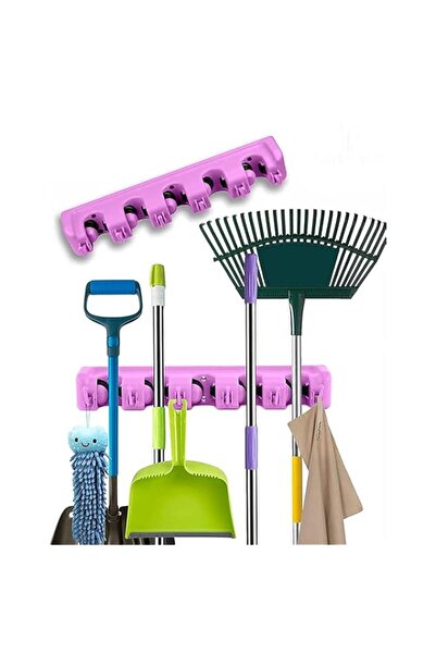 Generic Toshionics Heavy Duty Wall Mounted Mop and Broom Holder Organizer For...