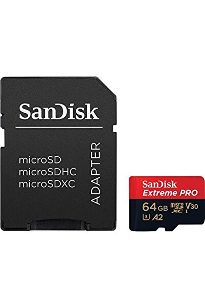 SanDisk 64GB Extreme Pro microSD UHS-I Card for 4K Video on Smartphones, Action Cams & Drones