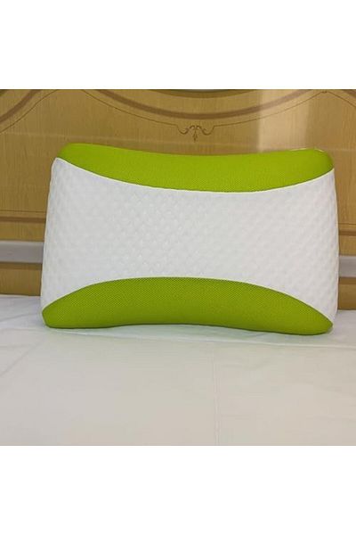 MAXQON Aloe Vera Infused Memory Foam Pillow With Removable Cover - Hypoallergenic & Breathable- 60x40x12cm