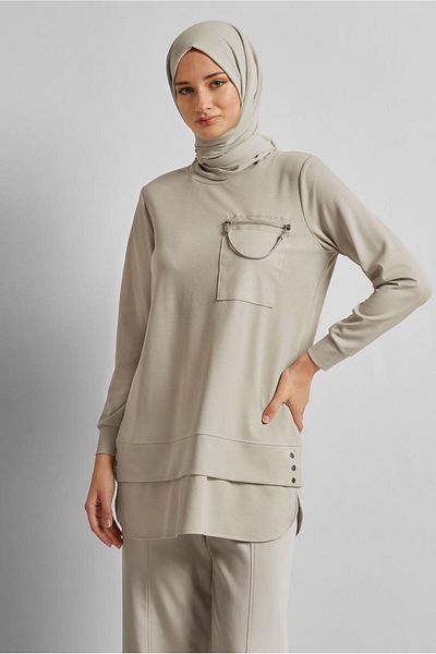 Alvina Chain ​​Detail Tracksuit Tunic 45628