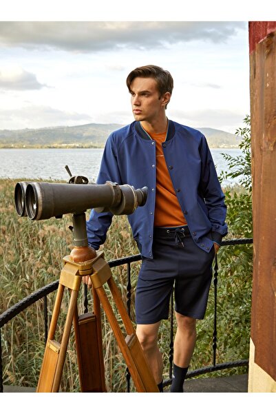 SPORTEMPT bloc de culoare Jachetă bomber pentru bărbați - bleumarin