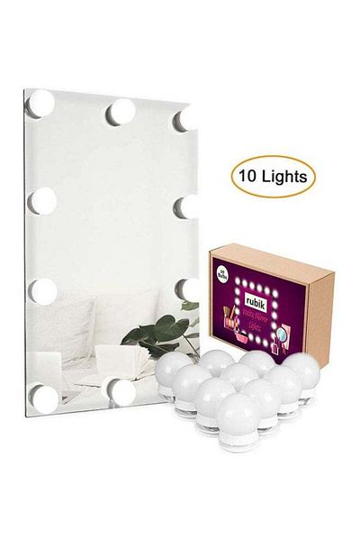 Generic Rubik 10-Piece Dimmable Light Bulbs White 9.8x6.7x2.8inch