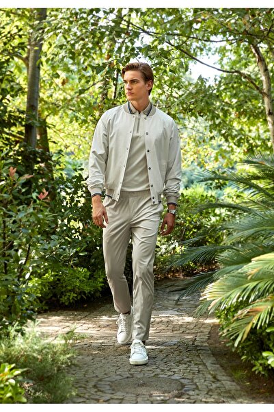 SPORTEMPT bloc de culoare Jachetă Bomber pentru bărbați - Bej