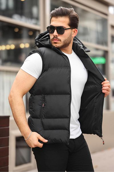 Last fashion New Season Men's Removable Hooded Puffer Vest