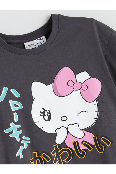 LC Waikiki Tricou pentru fetiță cu imprimeu Hello Kitty cu gât crew