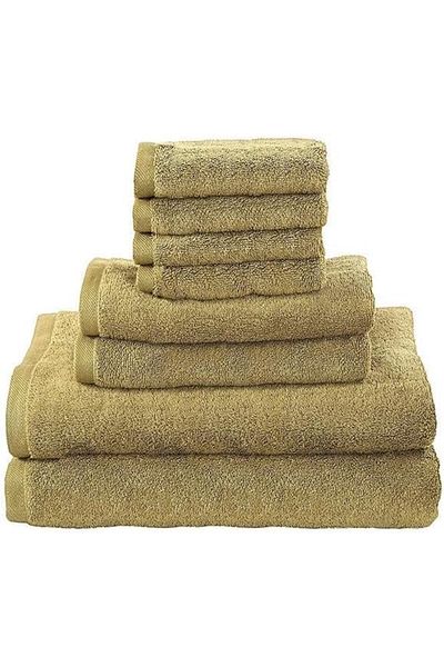 MAXQON 8-Pieces Towel Set - 100% Cotton 600 GSM, Highly Absorbent, Super Durable - Color: Beige