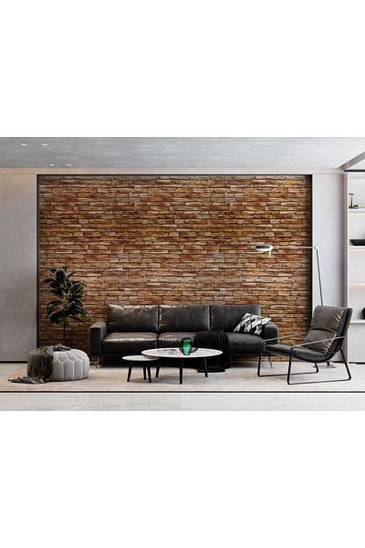 Mercaton Decorative panel, PVC, 3D stone pattern, brown shades, 96×48.5cm