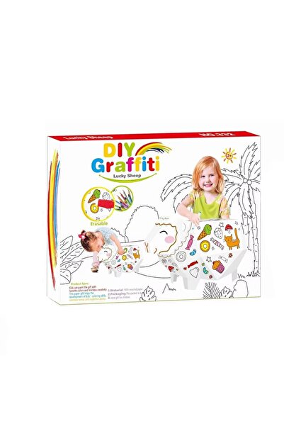 Toybox لفافة ورق رسم DIY Graffiti Lucky Sheep، ورق تلوين DIY، ورق تعبئة ملون
