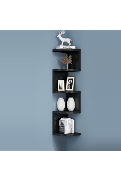 Generic Rubik Corner Shelf, 5-Tier Floating Wall Shelf with Zigzag Design, Bo...