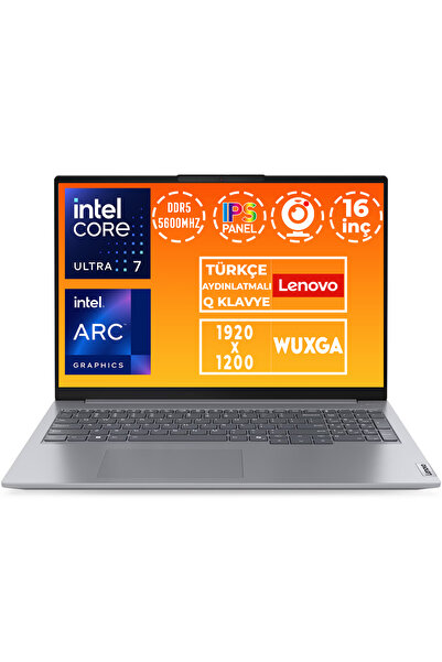 LENOVO ThinkBook 16 G7 Ultra 7 155H 16GB 1TB SSD 16" WUXGA Freedos Notebook 2...