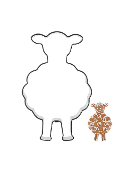 shumee Formă de biscuiți din oțel, 7 cm, în formă de oaie