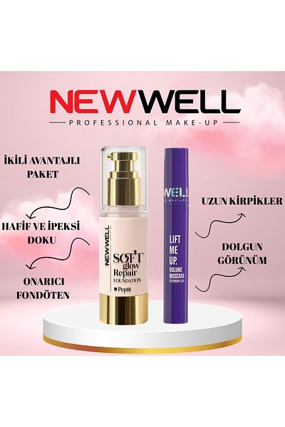 New Well Newwell Ivory Soft Glow Foundation Lift Me Mascara Set