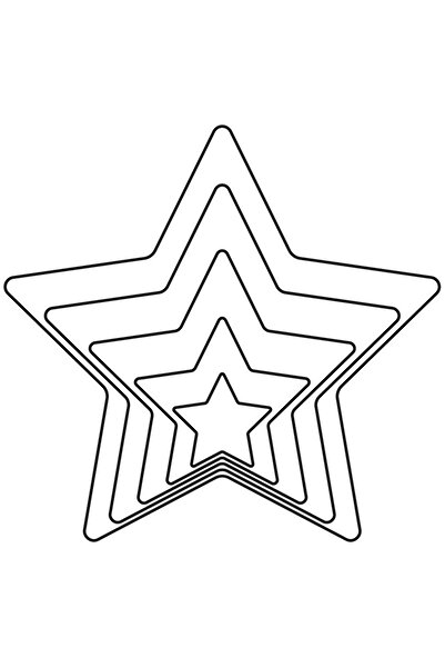 shumee Forme de biscuiți tip stea din oțel 7,5 cm 5 buc.