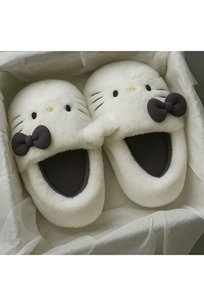 BALİNA Παντόφλες λιλά Hello Kitty με μαλακό βελούδινο χνούδι -BLN