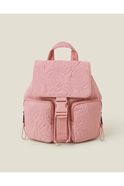 Accessorize Gül Nakışlı Sırt Çantası Pembe