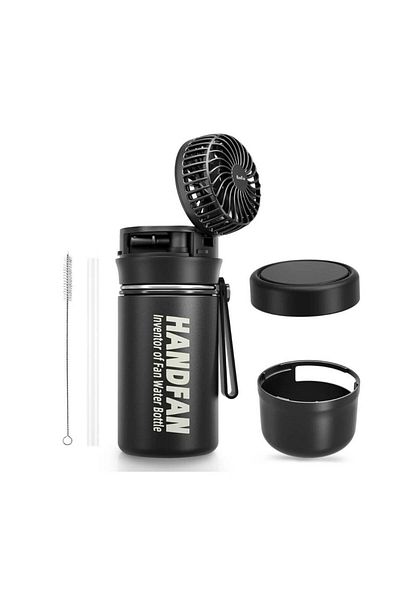 HandFan Water Bottle with Fan 12 oz/24 oz Hot & Cold