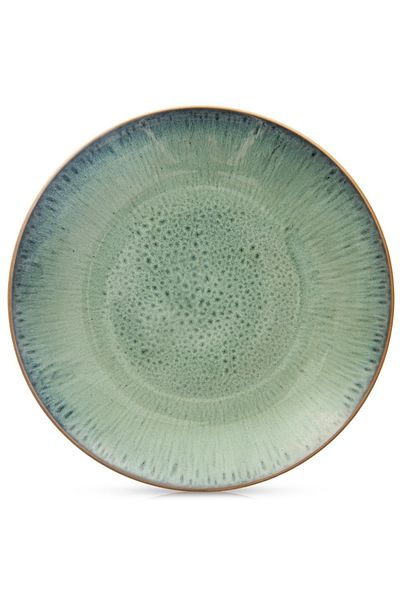 shumee Glaze green ceramic flat plate 27 cm
