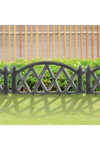 shumee Graphite garden fence 50x30 cm 6 pcs.