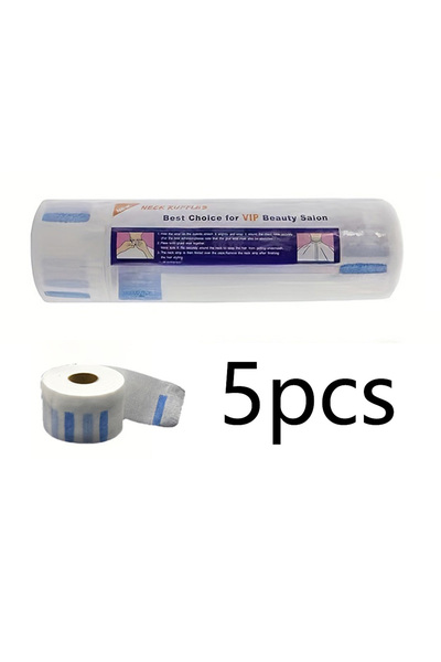 choice2 white-5pcs Disposable Neck Strips Hair Cutting Accessories Elastic Neck Paper Adjustable Barber Hair