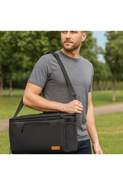 zola Zola picnic cooler bag, 30 L, pockets, waterproof, 46 × 27 × 30 cm, black