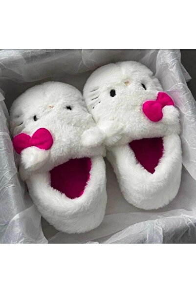 BALİNA Růžové pantofle Hello Kitty z měkkého plyšového vlákna -BLN