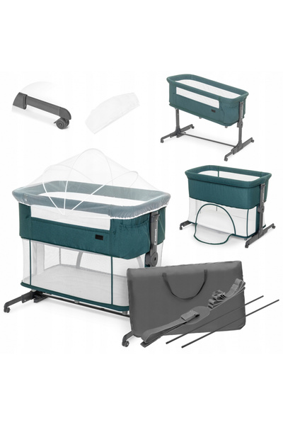 Kidnort Multifunctional co-sleeper crib and playpen for children, with swing, side entrance, Ki