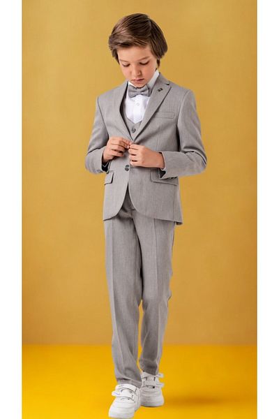Atlas Kids Boys' Tuxedo Suit – Jacket, Pants, Vest, Bow Tie, Shirt Set of 5