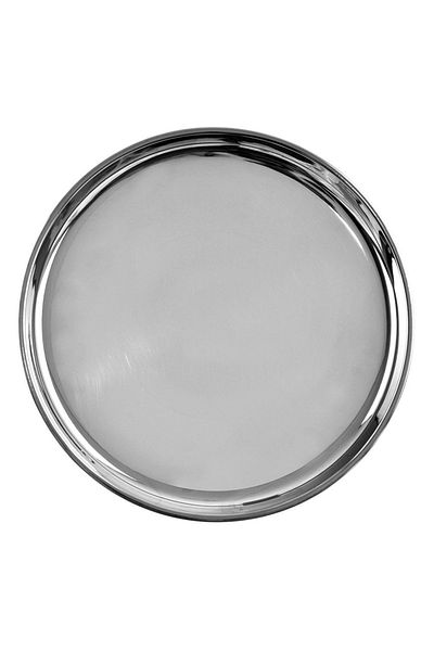 shumee 21cm round steel serving tray.